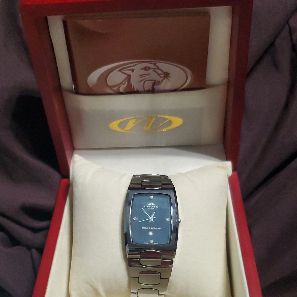 Oniss Paris All Tungsten Diamond Swiss Movt Watch